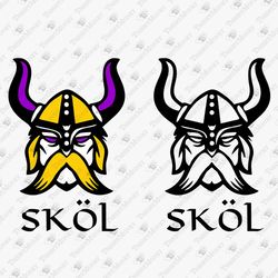 Skol Viking Nordic Helmet Swedish Scandinvian Cheers SVG Cut File