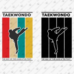 Taekwondo Martial Arts Sports Retro T-Shirt Design SVG Cut File