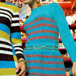 Vintage Vintage Knit Dress, Mini Dress, Knitting Pattern, Knitting Instructions, Knitted Pullover Dress, Knitted PDF