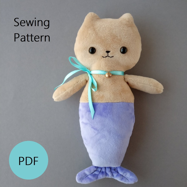 cat-mermaid-plush-sewing-project