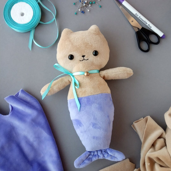 cat-mermaid-plush-stuffed-animal-handmade