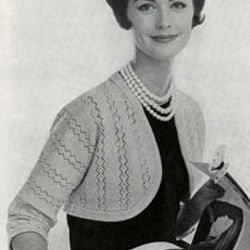 Vintage Womens Jacket Knitting Pattern PDF, Diamond Bolero Pattern, Knitting Pattern Sweater Blouse Pattern, download