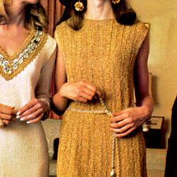 Ladies Vintage Knitting Pattern Evening Dress, Knitting Pattern Sweater Blouse Pattern, Knit Dress, Mini Dress, Knitting