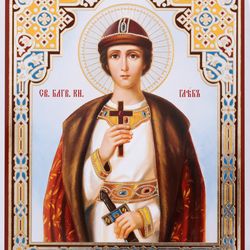 Saint Prince Gleb icon | Orthodox gift | free shipping from the Orthodox store