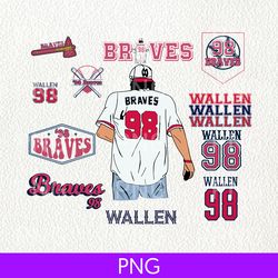 wallen crewneck png, wallen 98braves png, 98 braves png, wallen country music png, braves 98 png, wallen album fans png
