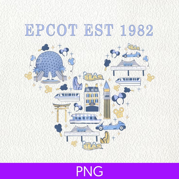 Retro Disney Epcot World Tour PNG, Retro Disney Epcot Center | Inspire ...