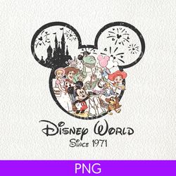 vintage walt disney world since 1971 png, mickey and friend png, disneyworld est 1971 png, disney family, disney trip