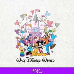 retro walt disney world png, mickey and friends png, disneyworld trip png, disney family trip png, disney vacation png