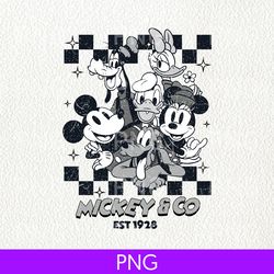 vintage mickey & co 1928 png, retro mickey and friends png, magic kingdom png, disneyworld trip png, disney family png