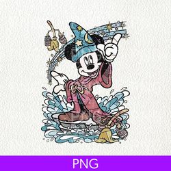 disney fantasia sorcerer png, mickey mouse magic wizard retro png, magic kingdom png, disney trip png, family trip png