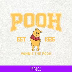 winnie the pooh est 1926 png, pooh bear png, disney png, disneyland png, disney world png, pooh bear png, jersey style