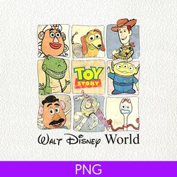 vintage walt disney world toy story png, disney family png, buzz lightyear, toy story party, disneyworld disneyland png