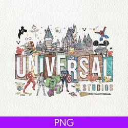 retro disney universal studios png, universal studios trip png, disney family vacation png, universal orlando travel png