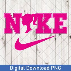 nike barbie girl png, just do it barbie png, disney barbie sport png, disney nike png, nike merch png, nike matching