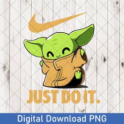 nike baby yoda png, just do it star wars png, baby yoda nike sport png, disney nike png, nike merch png, nike matching