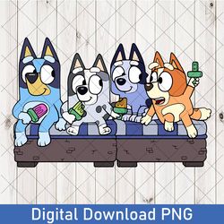 retro bluey friends png, bluey cartoon png, friends of bluey png, animation fans top, friends bluey, bluey character png