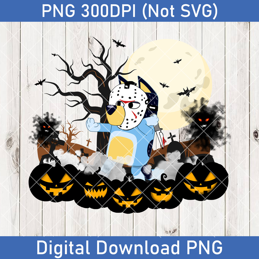 Trick Or Treat Bluey Halloween PNG Blue Halloween PNG Spooky Blue PNG Blue Family Halloween PNG Witch Bluey PNG 0