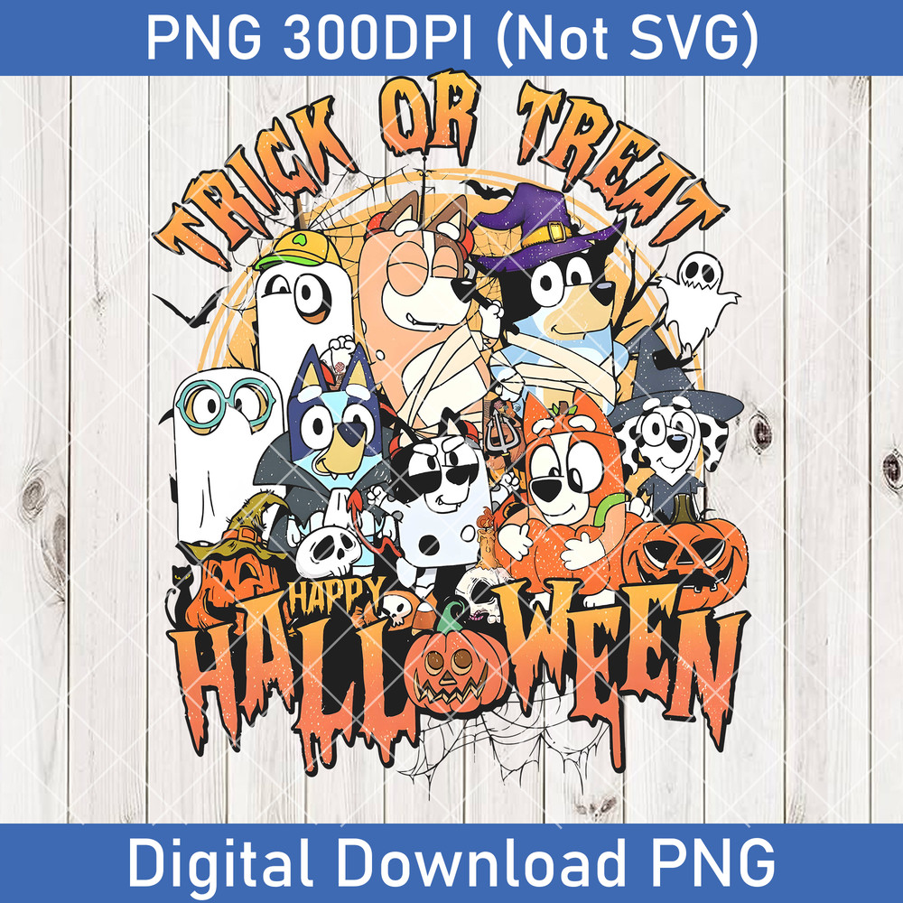 Halloween Cartoon Png Booey Halloween Png Bluey Trick Or Treat Png Family Halloween Png Halloween Png Trendy Bluey 0
