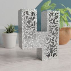 3d papercraft number 4 template, svg for cricut, dxf for silhouette, fcm for brother, pdf cut files