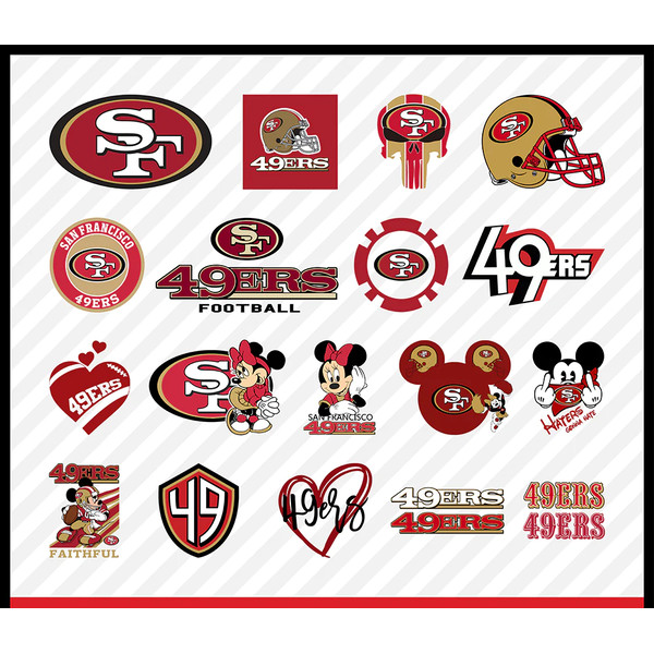 San Francisco 49ers Logo, 49ers Svg Cut Files, Layered Svg - Inspire Uplift