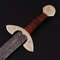 UlfSune Fang Damascus Steel Viking Carolingian Sword  Hand Forged Functioning Replica Full Tang Nor