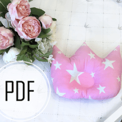 Pillow crown pdf, Baby pillow pattern, Baby pillow pdf, Baby pillow diy, New baby gift, Newborn pillow, Birth pillow