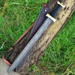 Ancient Roman Damascus Steel Spatha Medieval Inspired Historical Sword