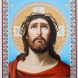 Jesus Wearing The Crown of Thorns | Orthodox gift | free shipping from the Orthodox store