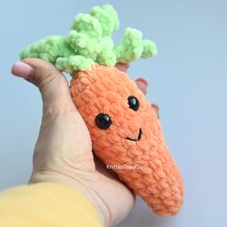 carrot stress toy, play kitchen plush carrot for toddler, fidget worry pet carrot for kid, vegetable carrot lover gift