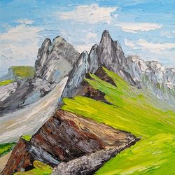 oil painting mountains palette knife original art wall art landscape painting canvas pasty painting artist tatiana vakhr
