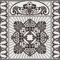PDF Cross Stitch Blackwork Pattern - Counted Monochrome Antique Embroidery Pattern - Reproduction Vintage Sampler - 010