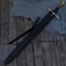 New Horizons Collectible TemplarStyle Sword Hand Forged Damascus Steel Med 5jpg