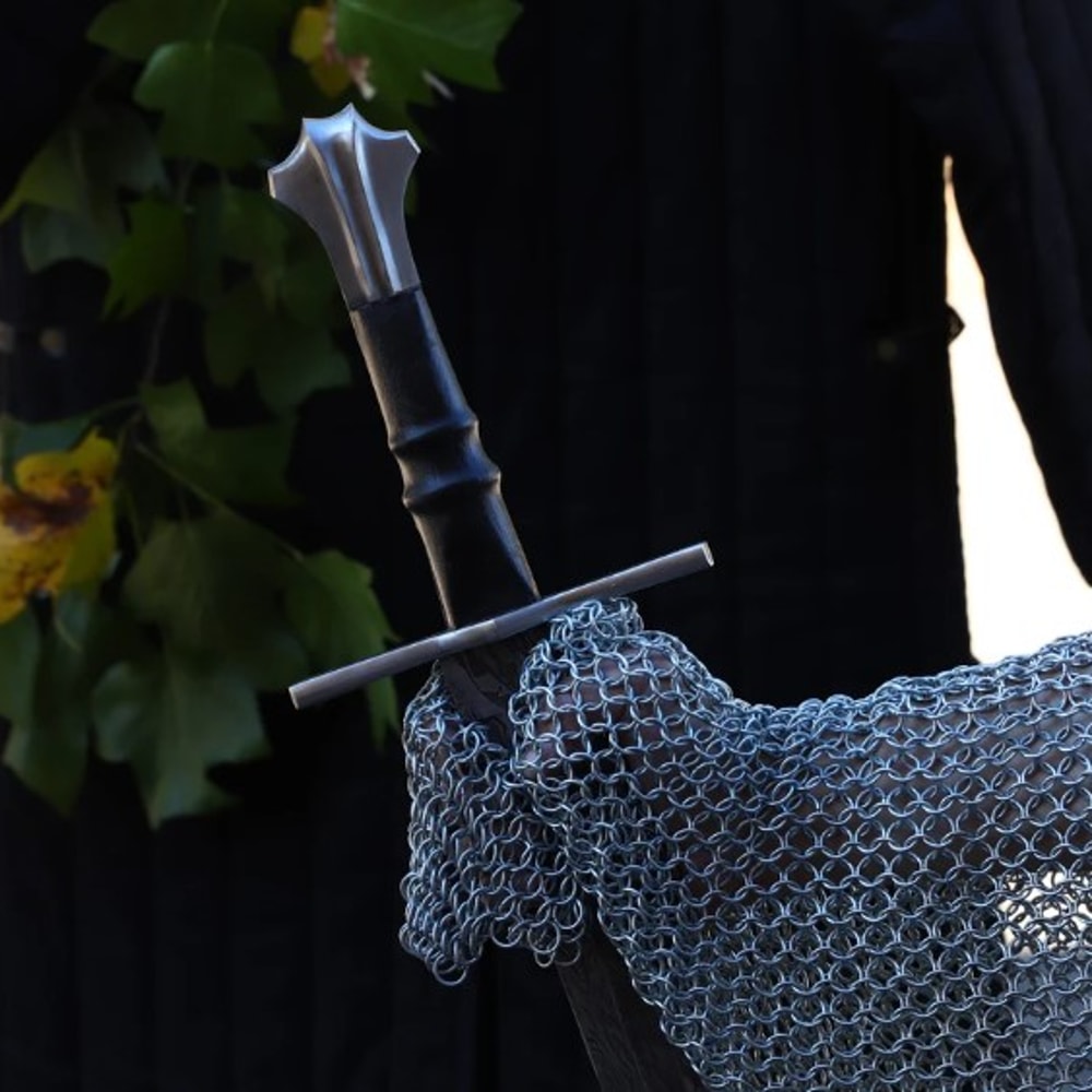 Celestial Dance Damascus Steel Sword Medieval Hand Forged Templar Inspire 4jpg