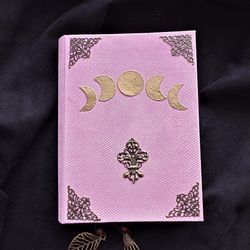 Witchy practical magic book of shadow Beginner spell book for the new witch Large pink custom grimoire