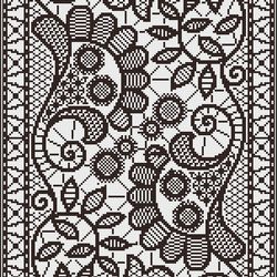 PDF Cross Stitch Blackwork Pattern - Counted Monochrome Antique Embroidery Pattern - Reproduction Vintage Sampler - 008