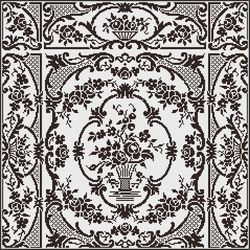 pdf cross stitch blackwork pattern - counted monochrome antique embroidery pattern - reproduction vintage sampler - 005