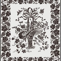 PDF Cross Stitch Blackwork Pattern - Counted Monochrome Antique Embroidery Pattern - Reproduction Vintage Sampler - 002