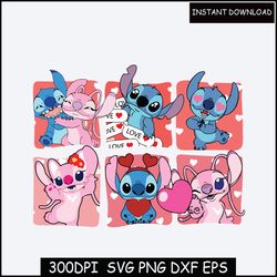 lilo and stich svg, stitch svg, stitch clipart, lilo svg, love svg, valentines svg, stitch valentines, stitch cut file