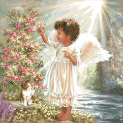 pdf cross stitch pattern - fantasy - little angel 022