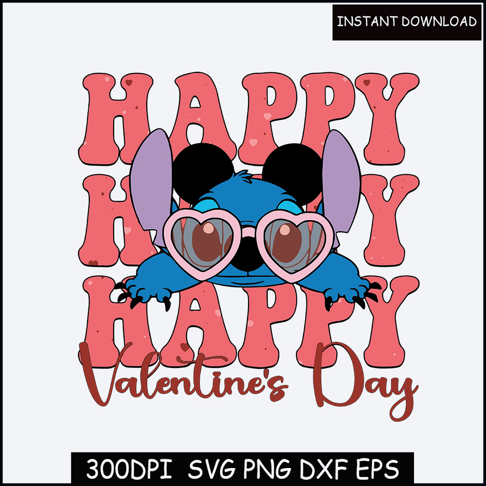 Valentines day stitch Layered Svg, stitch valentines Svg, valentines svg, blue alien, Svg, Png, Dxf, Pdf.jpg