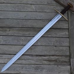medieval arming sword - battle ready en45 carbon steel replica