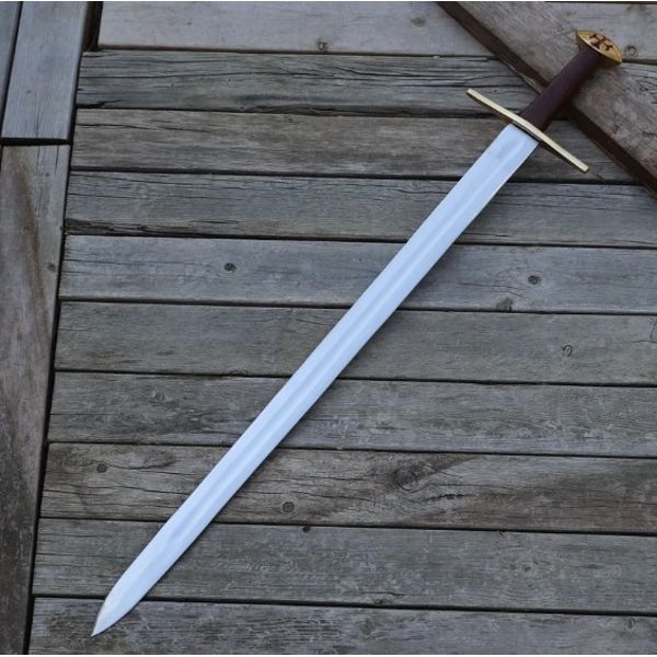 Medieval Battle Ready Collectible Arming Sword - EN45 Carbon Steel Europ (8).jpg