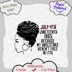 juneteenth svg png dxf, african american woman svg, black lives matter