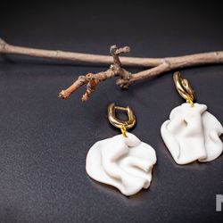 OOAK porcelain earrings