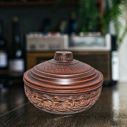 Cooking pot 84,53 fl.oz Ceramic pot handmade red clay Pottery casserole
