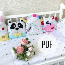 Bed pillow diy, 5 in 1 , baby bed pillow pattern, baby pillow pattern, Cot pillow pattern
