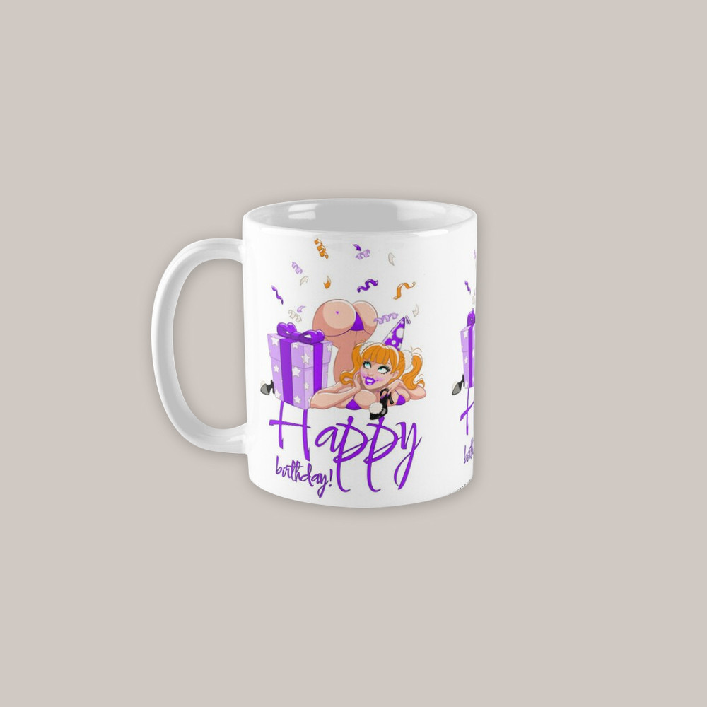 Happy Birthday! Smiling girl with gift 3 variant 4.jpg