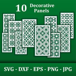 Arabic design Wall Art Panels Laser CNC cut files , Islamic geometric ornament, Moroccan style, home decor, fence panel
