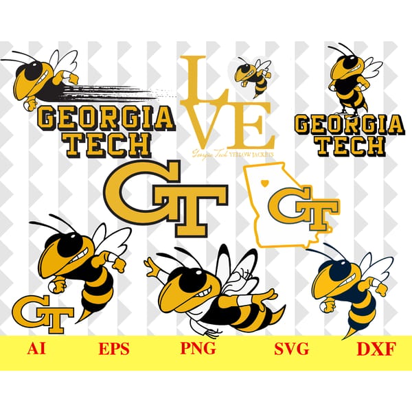 George Tech Bee Big SVG Bundle, Digital Download, Georgia Tech Yellow, Georg - Inspire ...
