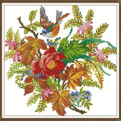 PDF Berlin Flowers - Antique Cross Stitch Pattern - Reproduction Vintage Scheme 19th century - Digital Download - 1008